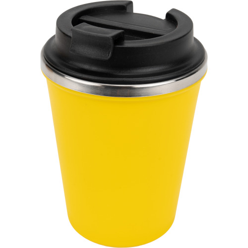 Kubek termiczny 350 ml z powłoką z recyklingu METODY żółty 8496208 