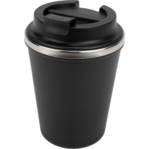 Kubek termiczny 350 ml z powłoką z recyklingu METODY Czarny 8496203 