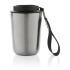 Kubek termiczny 380 ml Cuppa, stal nierdzewna z recyklingu srebrny, czarny P435.022 (1) thumbnail