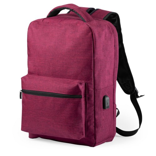 Plecak chroniący przed kieszonkowcami, przegroda na laptopa 15" i tablet 10", ochrona RFID czerwony V0767-05 