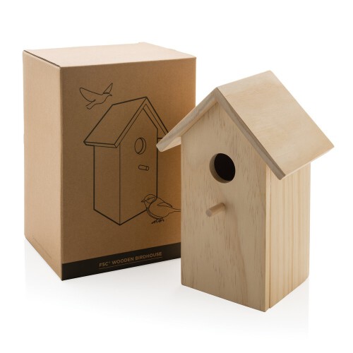Drewniany domek dla ptaków brązowy P416.749 (10)
