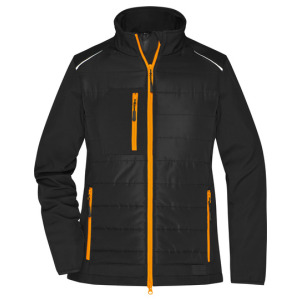 Kurtka Hybrydowa Damska Softshell Pikowana - Navy & Navy