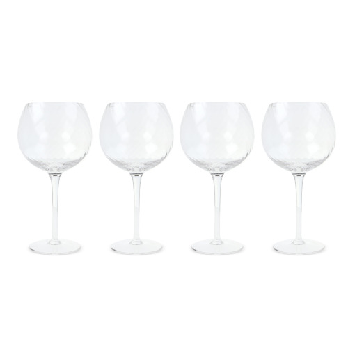 Byon Opacity zestaw 4 kieliszków do wina ze stylowym wzorem szkła 470 ml Transparentny LT53025-N0004 