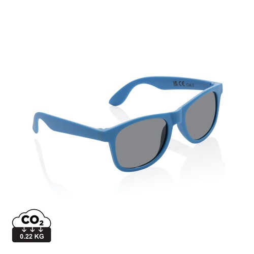 Okulary przeciwsłoneczne, PP z recyklingu niebieski P453.895 (7)