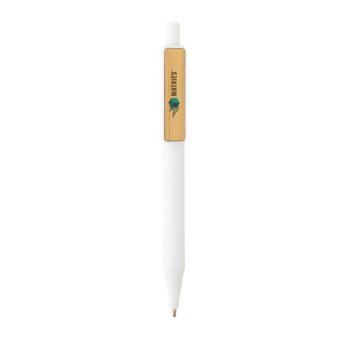 Długopis z bambusowym klipem, RABS biały P611.083 (3)