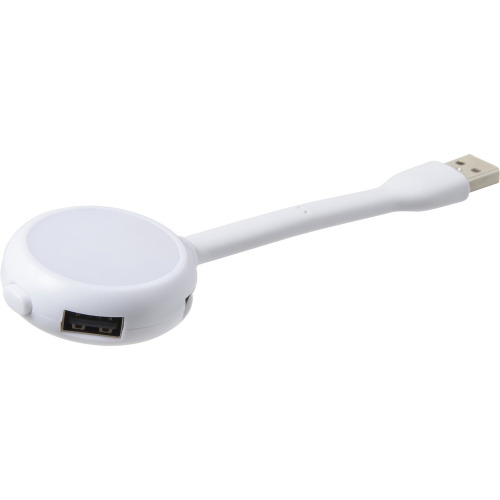 Lampka USB, hub USB biały V3574-02 (2)