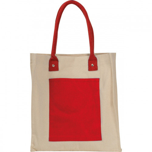 Torba płócienna z długimi uszami 320 g/m2 RODOLFO Czerwony 6521805 (1)