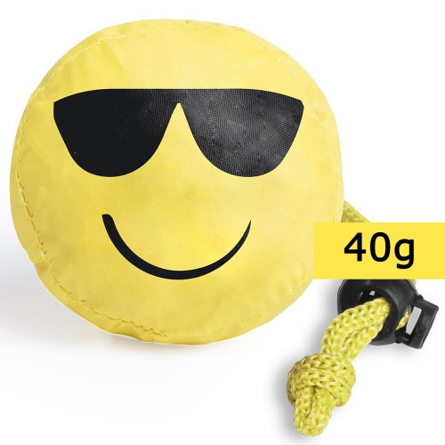 Składana torba na zakupy "uśmiechnięta buzia" (smile) żółty V8970-08C (1)