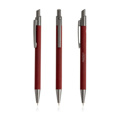 Długopis Soft Touch z recyklingowanego aluminium / Peralu Granatowy IP13159465 (5)