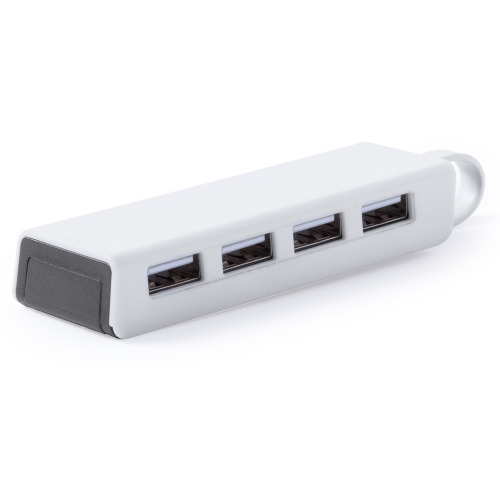 Hub USB 2.0, stojak na telefon biały V3837-02 (1)