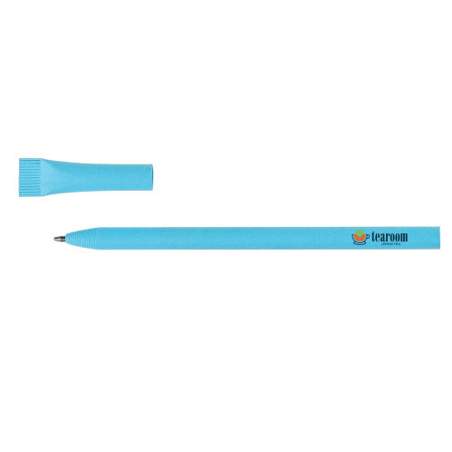 Długopis ze zrolowanego papieru z zatyczką | Brittany Niebieski V1969-11 (5)