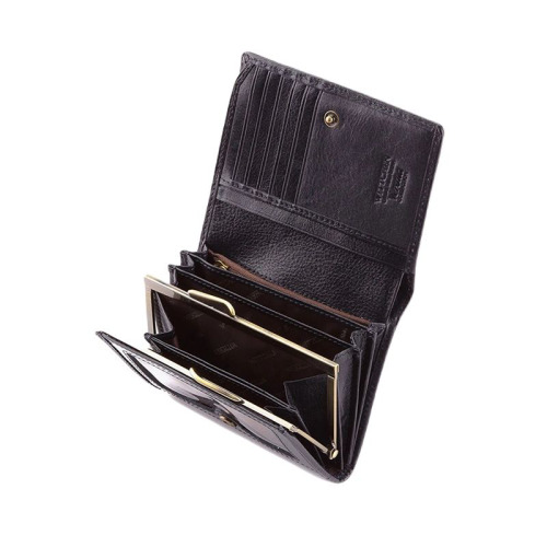 Damski portfel WITTCHEN ze skóry lakierowany średni Granatowy WITT25-1-070 (1)