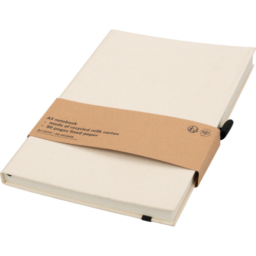 Notes A5 w linie z kartonu po mleku IZMIR Beżowy 374713 (5)
