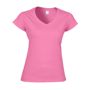 T-Shirt Damski Slim V-Neck Bawełniany