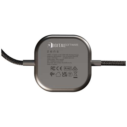 Zens Pro 2 kabel ładujący USB-C 2 w 1 o mocy 240 W Czarny 12082190 (4)