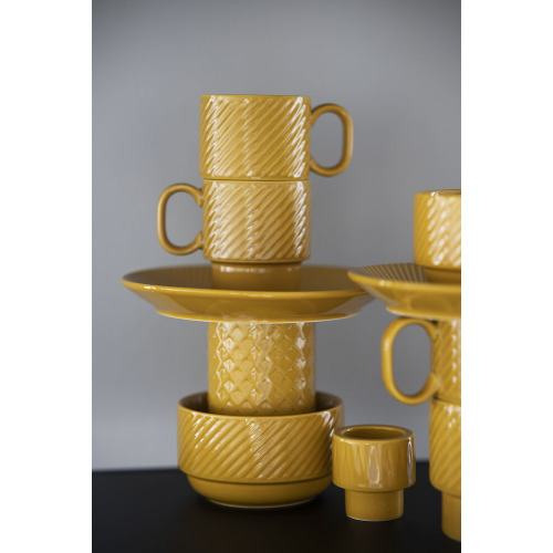 Kubek do kawy COFFEE & MORE 2-szt, żółty Żółty 5018524- (3)