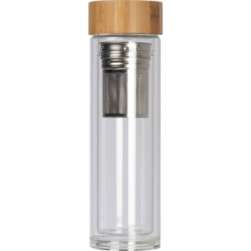 Butelka szklana termiczna 420 ml HENDRIK Przeźroczysty 6134366 (3)