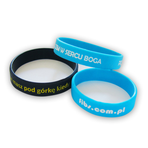 Opaska silikonowa drukowana 1 kolor Czarny WE-GO11-02 