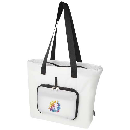 Składana torba na zakupy EcoFold z materiału RPET, o pojemności 16 l Biały 13009101 (1)