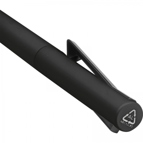 Długopis półżelowy z aluminium z recyklingu WIEBKE Czarny 1388703 (5)