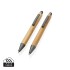 Bambusowy zestaw piśmienny, długopis i ołówek brązowy P611.109 (6) thumbnail