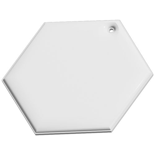 RFX™ reflective odblaskowa zawieszka z TPU, sześciokąt Biały 1PR11101 (2)
