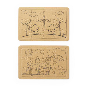 Zestaw puzzli z kartonu z recyklingu, 2 szt.