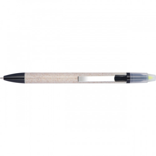 Długopis z zakreślaczem Brest Beżowy 181313 (2)