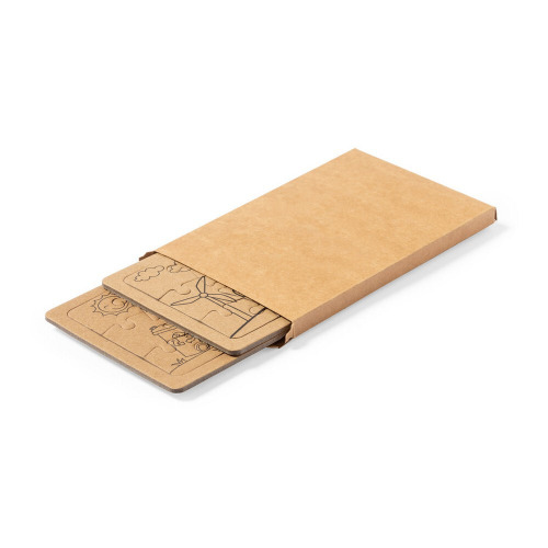 Zestaw puzzli z kartonu z recyklingu, 2 szt. Neutralny V1008-00 (3)