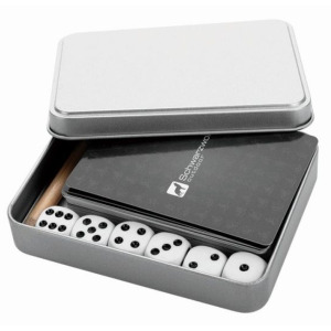 Zestaw do gry w karty i kości YARRA Schwarzwolf Szary