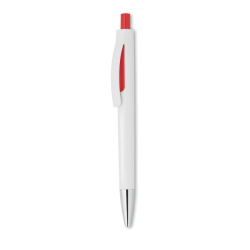 Przyciskany długopis w białej czerwony MO8814-05 (3)
