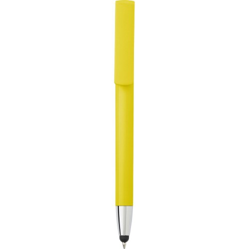 Długopis, touch pen, stojak na telefon żółty V1753-08 