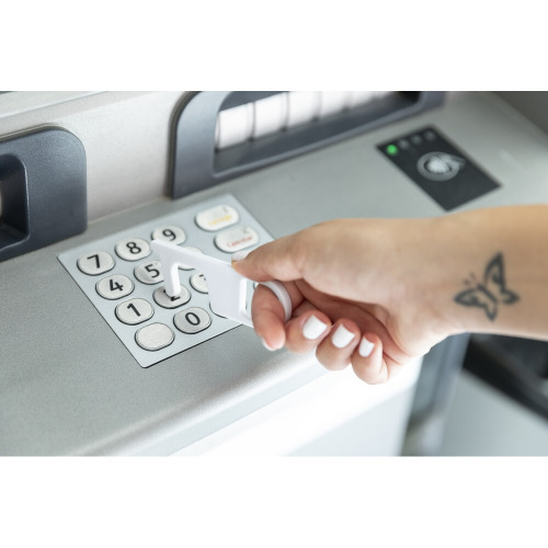 Brelok do bezdotykowego otwierania drzwi i korzystania z powierzchni wspólnych Biały V8192-02 (4)