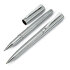 Metalowy długopis i cienkopis srebrny błyszczący KC6615-17  thumbnail