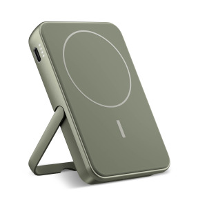 2PBM5000| Fresh 'n Rebel Compatible with MagSafe MagSafe Powerbank Wireless 5000mAh Dried Green