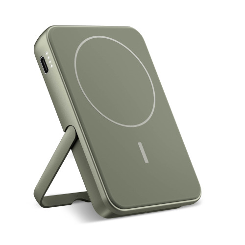 2PBM5000| Fresh 'n Rebel Compatible with MagSafe MagSafe Powerbank Wireless 5000mAh Dried Green LT49413-N0049 