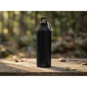 Butelka sportowa 750 ml z karabińczykiem | Laveriano Czarny