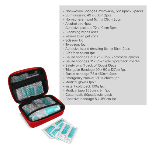 40-elementowa Apteczka pierwszej pomocy Andes Czerwony LT90315-N0021 (2)