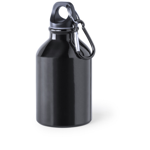 Bidon, butelka sportowa 300 ml z karabińczykiem Czarny V9805-03 