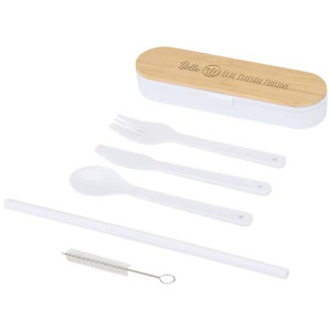 Runa zestaw sztućców z bambusową pokrywką