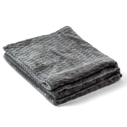 Kosta Linnewafveri Fleece Plaid Jaquard 130x170 cm Ciemnoszary LT54502-N0060 