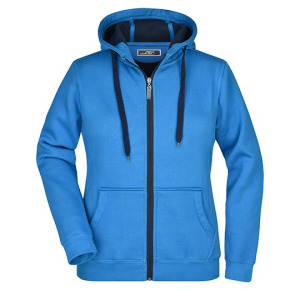 Bluza Damska Sportowa Slim Z Kapturem - Navy & Red