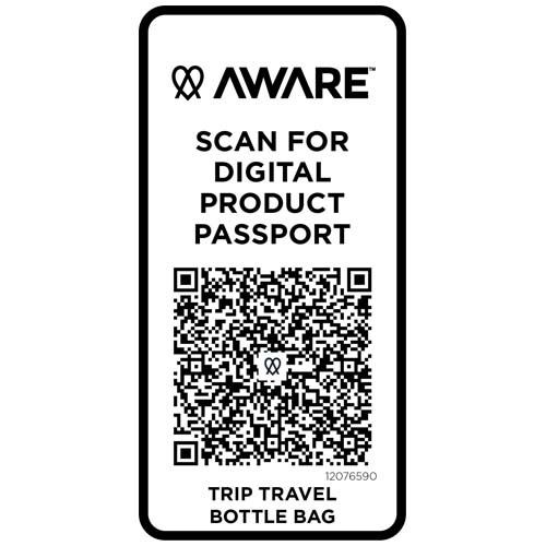 Trip Aware™, torba na butelki wykonana z materiałów z recyklingu, 2 l Czarny 12076590 (6)