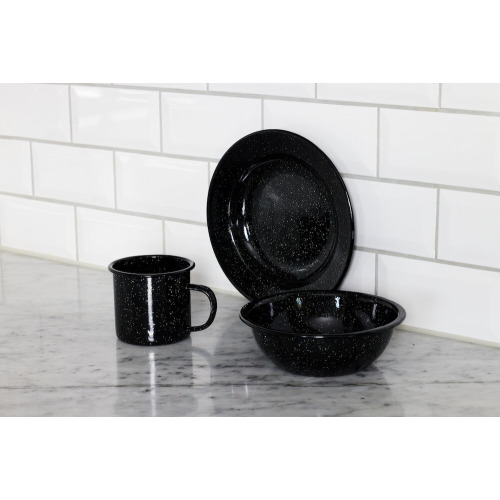 DORIS EMALIOWANY KUBEK, CZARNY Czarny 5018412- (8)