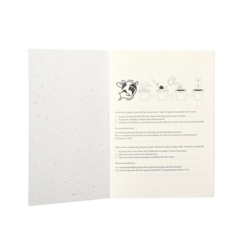 Notatnik A6, papier z nasionami Biały V0242-02 (1)