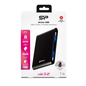 Przenośny dysk USB 3.0 Armor A80, 2TB Silicon Power