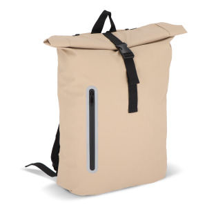 Powlekany PU plecak R-PET 600D o pojemności 20 l Ecru