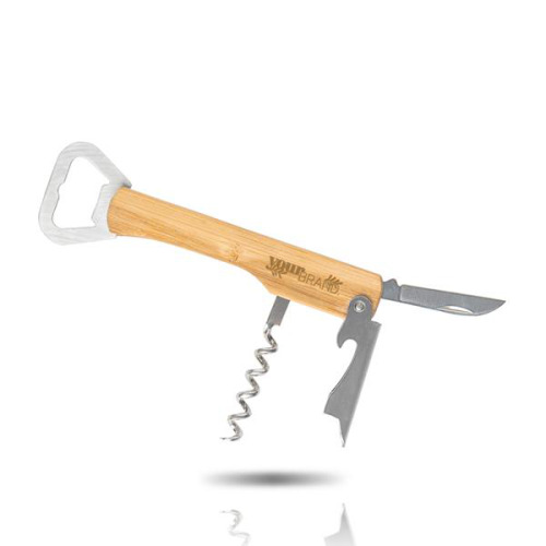 Otwieracz do butelek z bambusową rączką / Bamboo Opknife Light Brown IP20022038 (2)