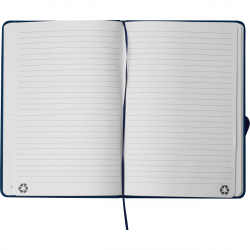 Notatnik A5 w linie z materiałów z recyklingu DOMINIK Granatowy 2526144 (5)