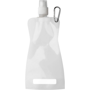 Składana butelka 420 ml z karabińczykiem biały